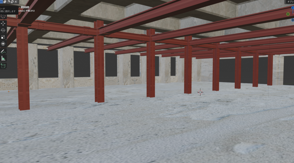 建築モデリングの作業